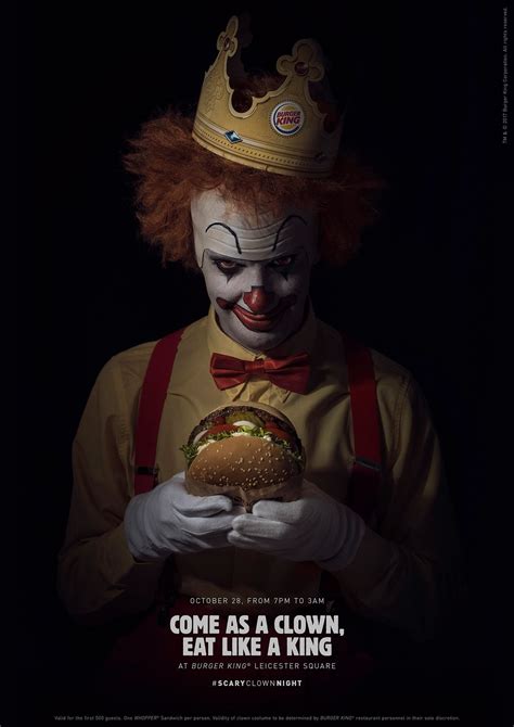 Burger King Scary Clown Night On Behance Payasos Aterradores