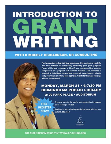 Free Introduction To Grant Writing Workshop To Be Held At Central