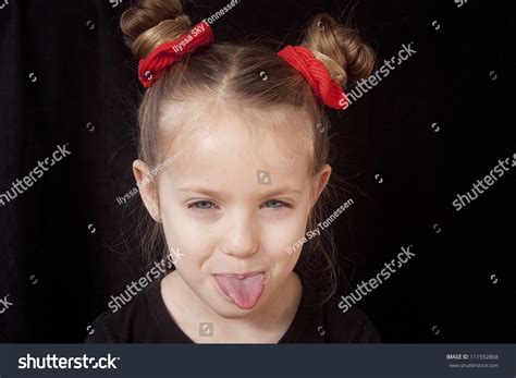 Little Girl Sticking Out Tongue Stock Photo 111592868 Shutterstock