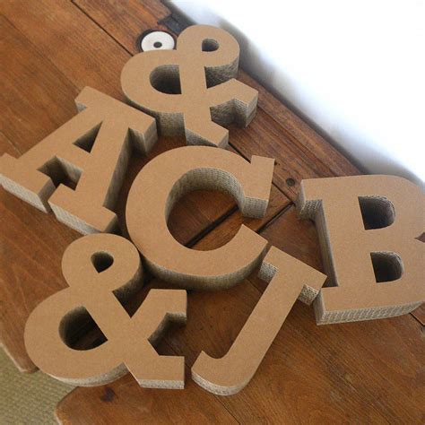 Chunky Cardboard Letters By Letterfest