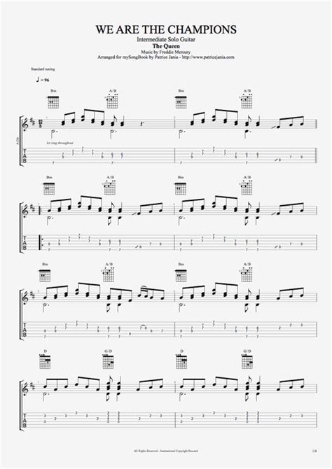 Скачивай и слушай queen we are the champions и queen we are the champions на zvooq.online! We Are the Champions by Queen - Intermediate Solo Guitar ...