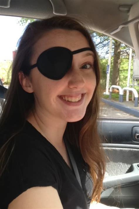 Blind Girl Mirrored Sunglasses Eyepatch