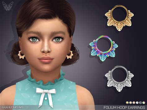 Giulietta Sims — Folium Little Hoop Earrings For Kids