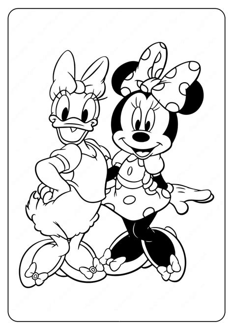 Mickey Mouse Y Daisy Duck Disney Para Colorear Imprimir E Dibujar Dibujos Colorearcom