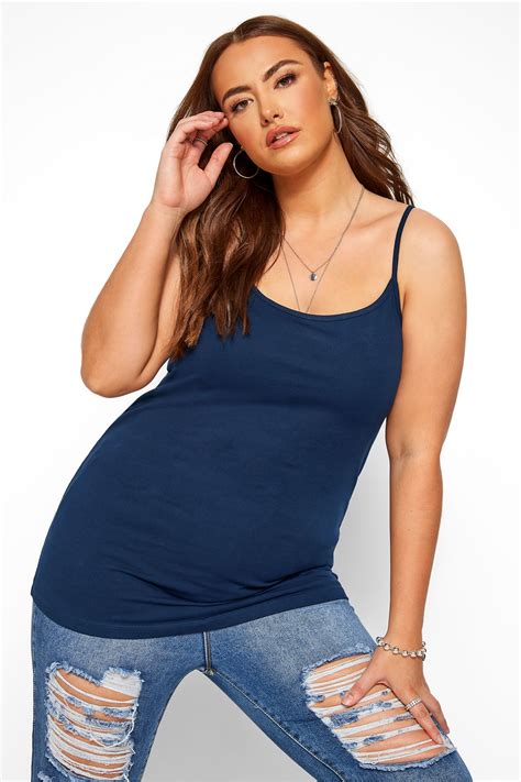 Navy Cami Vest Top Yours Clothing