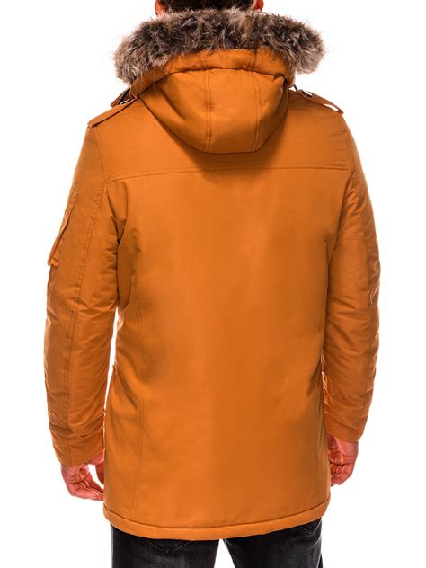 Mens Winter Parka Jacket Mustard C410 Modone Wholesale Clothing