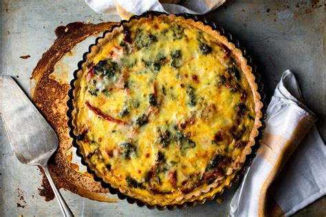 Quiche With Red Peppers And Spinach Recipe Nyt Cooking