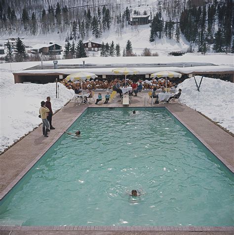 Snow Round The Pool Photograph By Slim Aarons Fine Art America