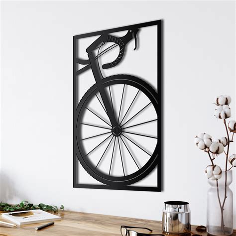 Bicycle Wall Art Metal Bike Wall Art Cyclist T Biker Etsy