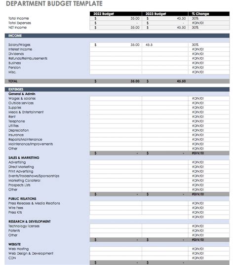 Free Budget Templates In Excel Smartsheet