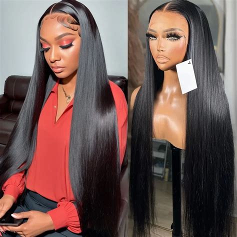30 32Inch Straight Lace Front Wig For Women Human Hair Wigs With Baby