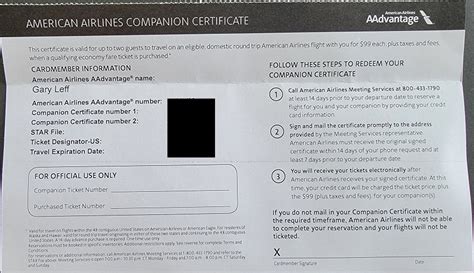 What Is An American Airlines Companion Certificate