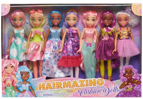 Hairmazing 7 Pack Fashion Dolls Set