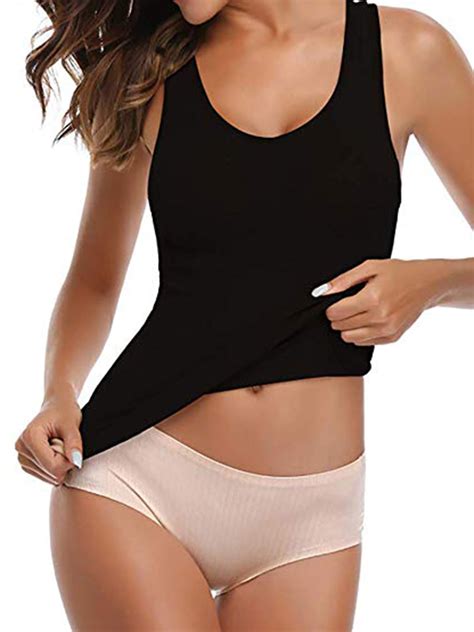 Plus Size Tank Top Womens Shapewear Seamless Slimming Tummy Control Cami Shaper Camisole With