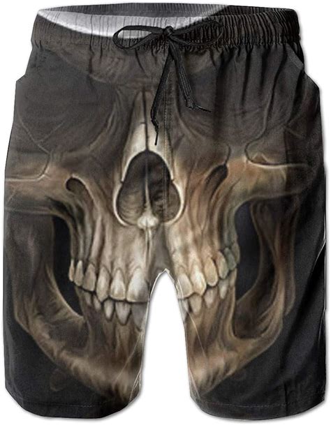 Ruin Beach Shorts Grim Reaper Mens Fashion Board Shorts