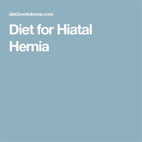 Diet For Hiatal Hernia Lovetoknow Diet Medical Examination Health