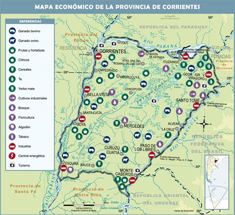 Economic Map Of The Province Of Corrientes Ex