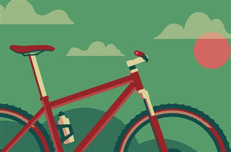 Drew Taylor Mountain Bike Illustration