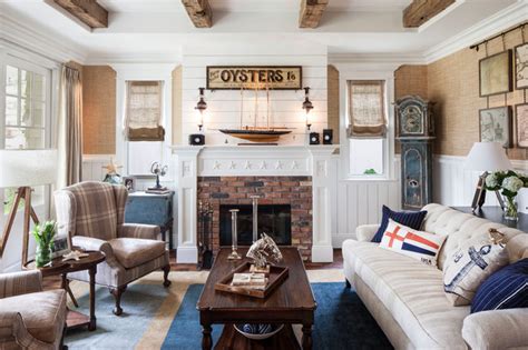Cape Cod Living Room With Fireplace Baci Living Room