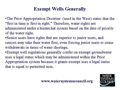 Exempt Wells In The Courts Agencies And Legislatures