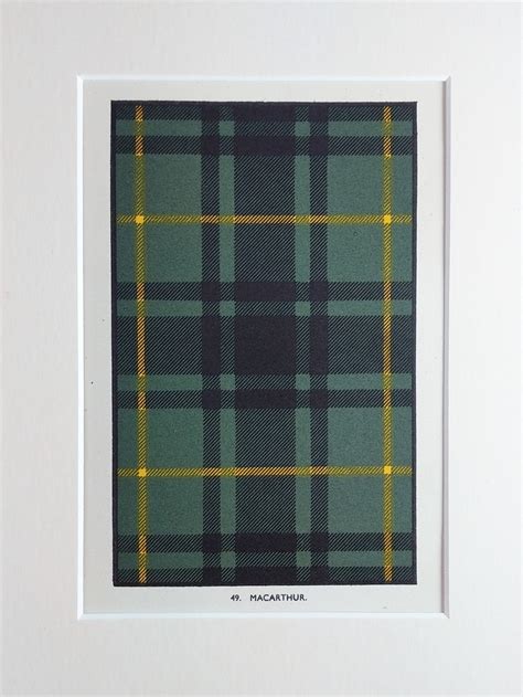 Macarthur Scottish Tartan Print With Mount Original Etsy