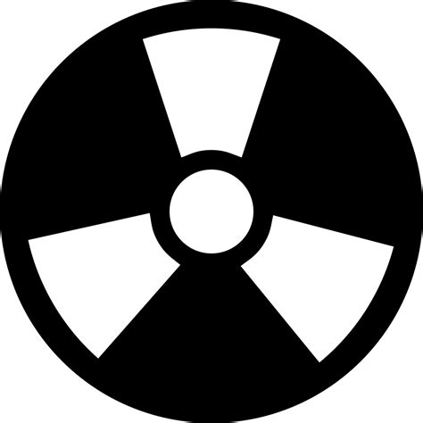 Radiation Circular Symbol With Three Rays Svg Png Icon