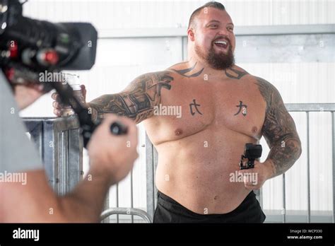 Former Worlds Strongest Man Eddie Hall During The Opening Of The
