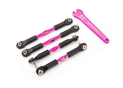 Traxxas Turnbuckles Aluminum Pink Anodized Camber Links Front