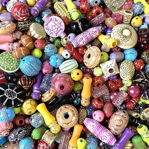 Bead Mix Bright Colors Assorted Sizes Bdcandy Acrylic Bright