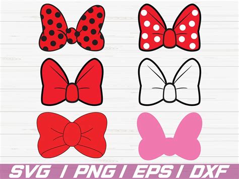 Minnie Mouse Bow SVG Disney Svg Minnie Polka Dots Bow Svg Etsy