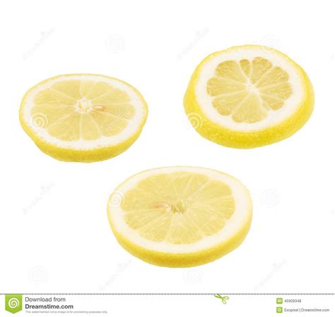 Round Lemon Slices Isolated Stock Photos Download 1324 Royalty Free