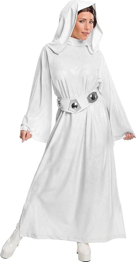 deluxe adult princess leia fancy dress costume x large amazon it abbigliamento