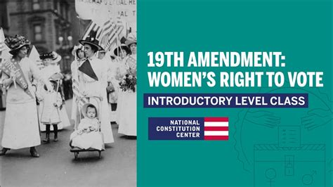 the 19th amendment women s right to vote introductory level youtube