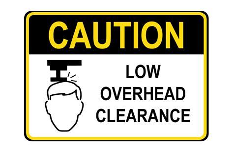 Bannerbuzz Osha Caution Low Overhead Clearance Sign