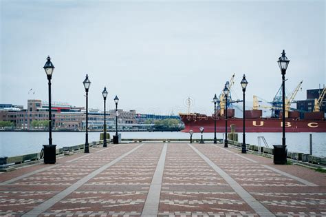 Pier In Fells Point Baltimore Maryland Editorial Photography Image