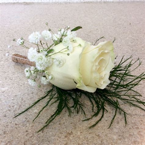 White Rose Boutonnière By Petals Florist In Warwick Ri White Rose