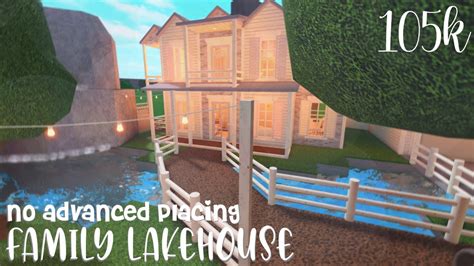 bloxburg - no advanced placing family lake house - YouTube