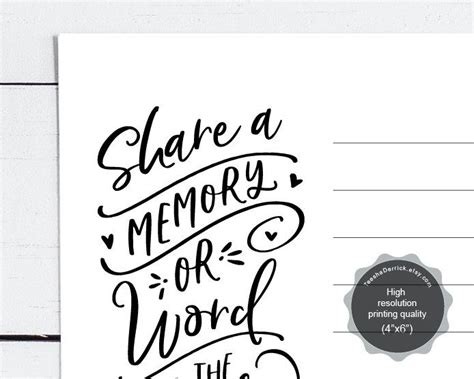 Share A Memory Card Instant Download Printable Pdf Template Etsy