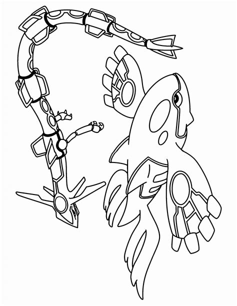Mega Rayquaza Coloring Page Coloring Pages