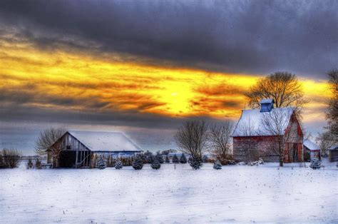 Rural Winter Sunset Ii By J Philip Larson Photography On Youpic