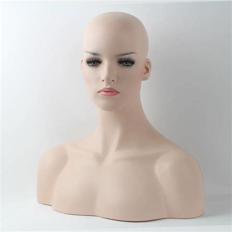 Realistic Female Fiberglass Mannequin Head Bust Sale For Wig Jewelry