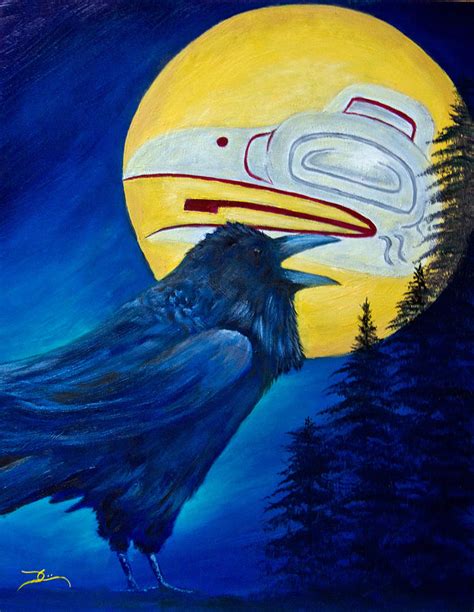 Raven Spirit Painting By Dee Carpenter Pixels