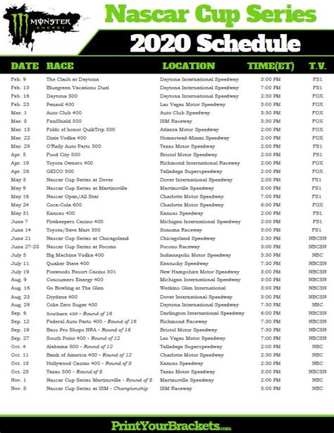 2023 Nascar Race Schedule Printable Get Your Hands On Amazing Free
