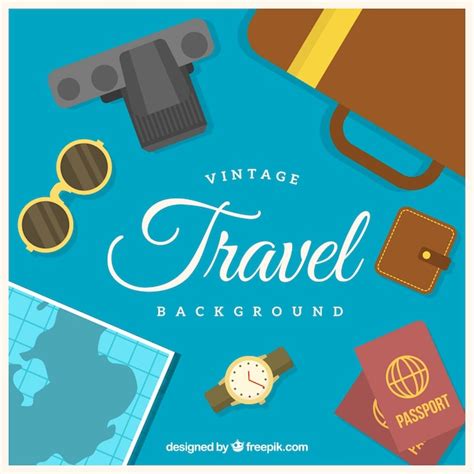 Free Vector Vintage Travel Background