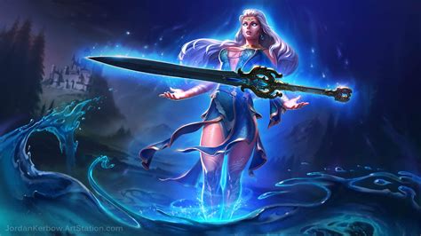 Smite Freya Lady Of The Lake By Jordan Kerbow