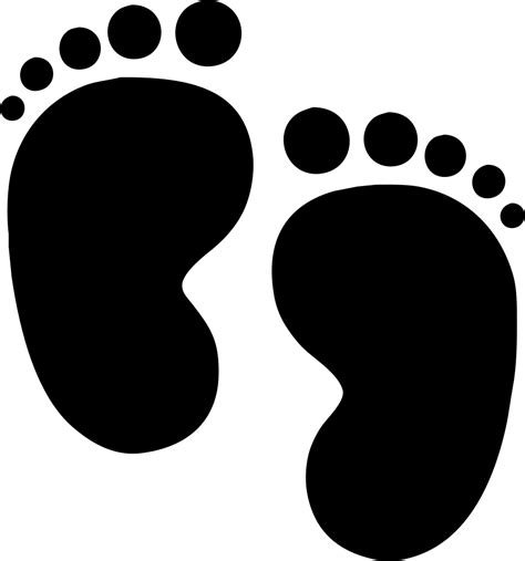 Download Feet Comments Black And White Baby Feet Clip Art Full Size