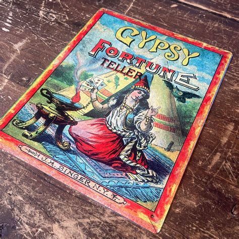 Gypsy Fortune Teller Metal Sign Plaque