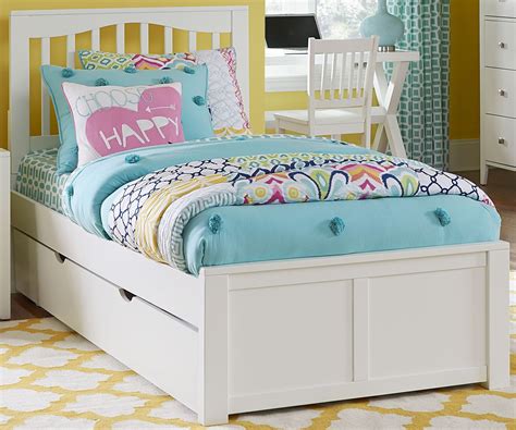 Pulse White Mission Twin Panel Bed With Trundle From Ne Kids Coleman