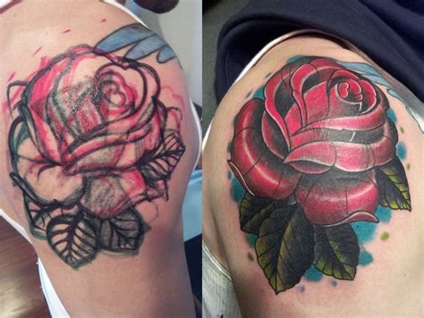 Cover Up Rose Tattoo Mcnabbs Tattoo And Fine Art Artist