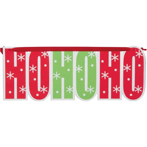 Hanging Ho Ho Ho Sign Christmas Decoration